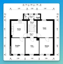 Anlage mit Zukunft | ruhiges MFH mit enormen Potenzial - Grundriss 1. OG