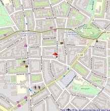 Lichtdurchflutete DG-Wohnung mit Balkon + Loggia und Einzelgarage in ruhiger Lage - Lageplan