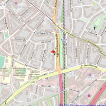 schöne Altbau Wohnung mit 3 Zimmer im Essener Süden mit großem Balkon - Lageplan