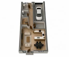 Exklusives Neubauprojekt - modernes Reihenhaus in Ennepetal - Echaus - Grundriss EG