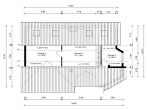 Charmante Maisonette-Eigentumswohnung in Dachgeschoss mit Balkon - Grundriss obere Ebene